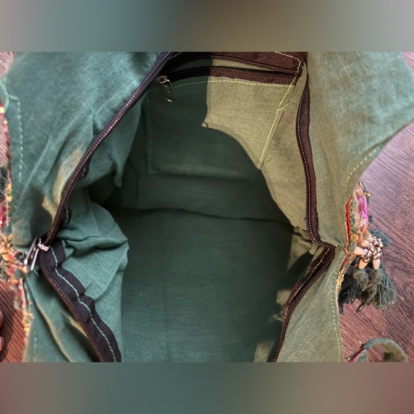 vintage boho gypsy fairycore circular tote - Picture 5 of 9